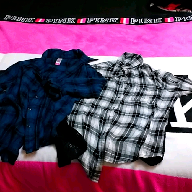 Plaid Button Up Top Bundle